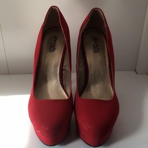 Red platform Charlotte Russe heels